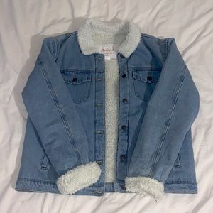Oversized Sherpa Lined Jean Jacket